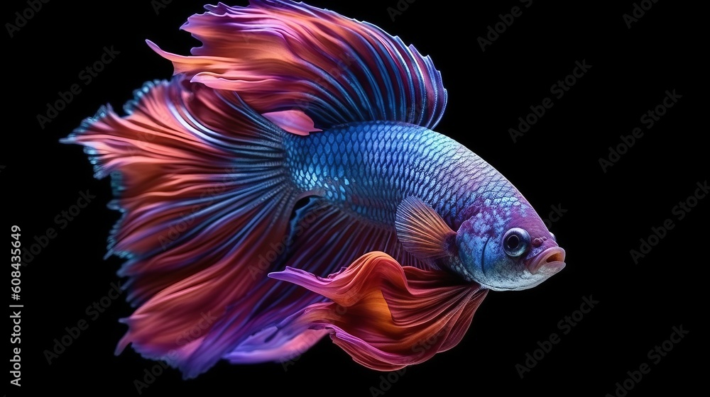 Realistic beautiful betta fish. Generative ai Realistic beautiful betta fish. Generative ai