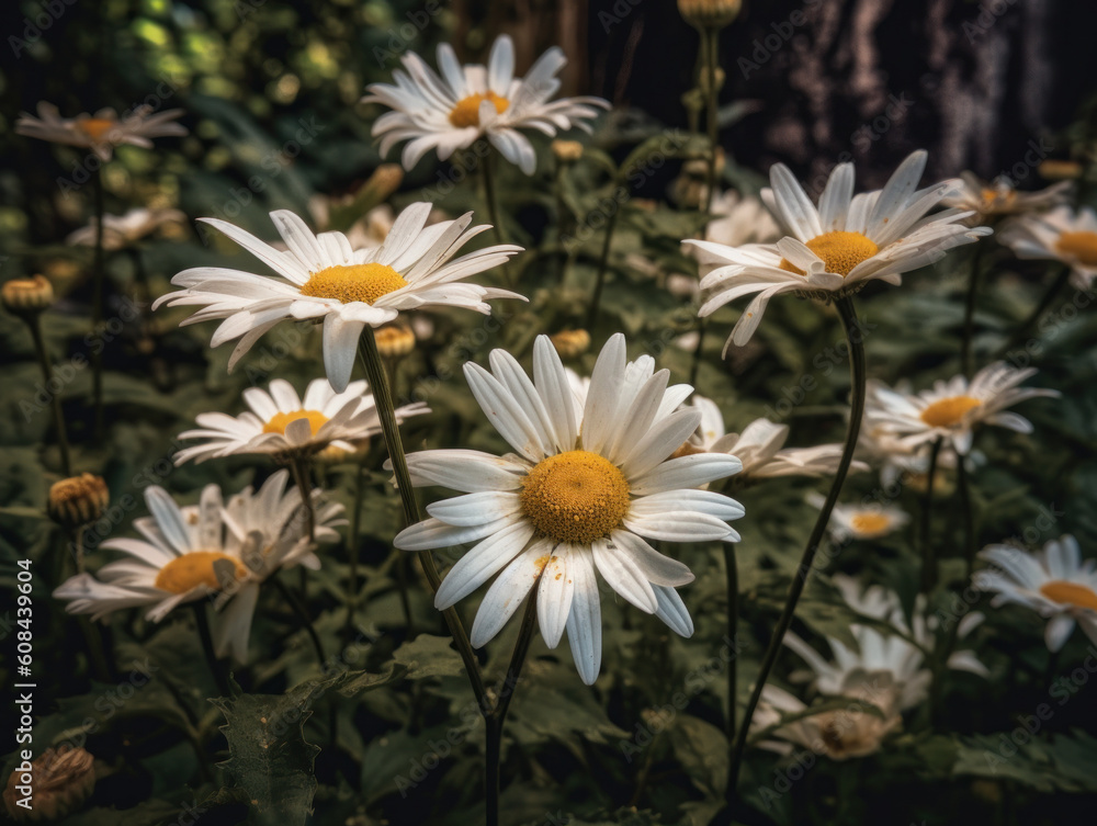 a closeup shot of wild daisies a closeup shot of wild daisies