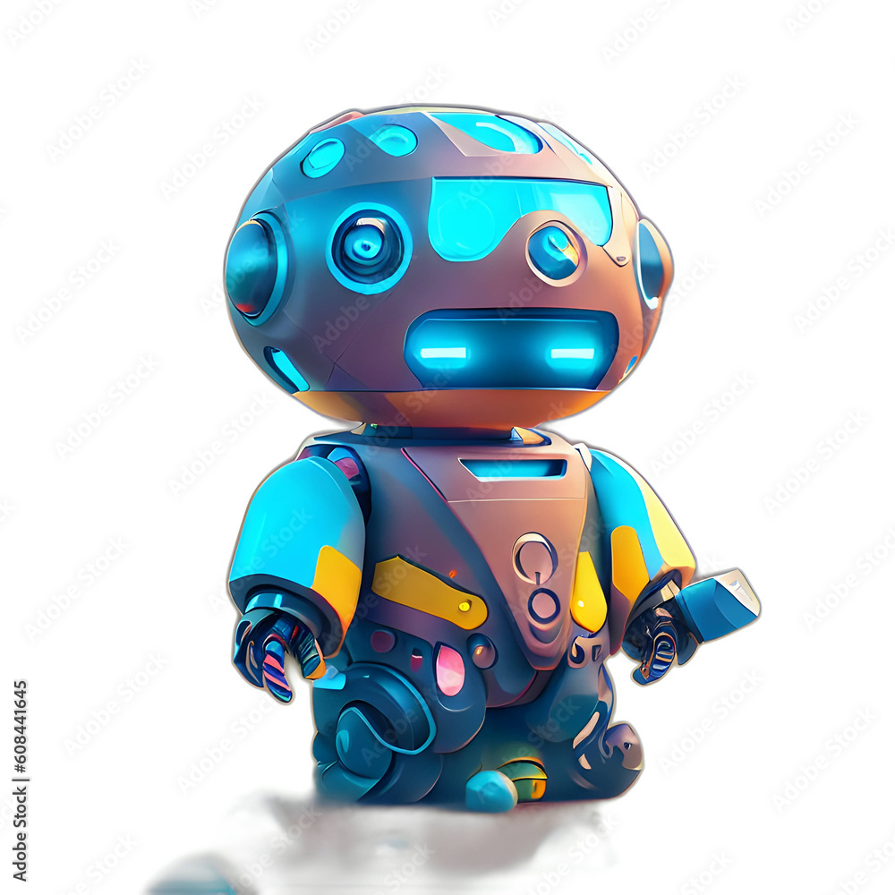 CyberCub: A Tiny Cute Isometric Cyberpunk Robot Figure Character CyberCub: A Tiny Cute Isometric Cyberpunk Robot Figure Character