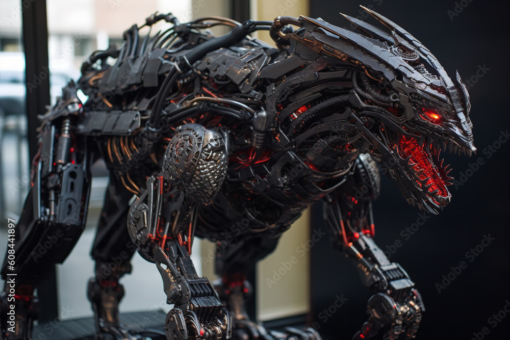 Robotic Dragon dog Generative AI Robotic Dragon dog Generative AI