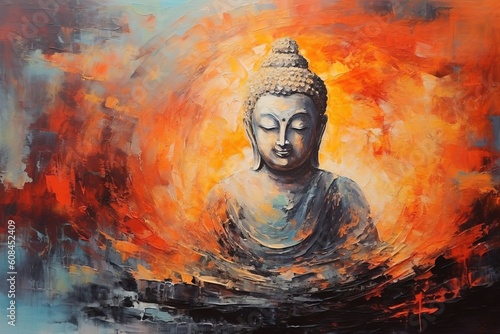 Wallpaper Mural Acrylic on Canvas, buddha, cavas, painting, colour Torontodigital.ca