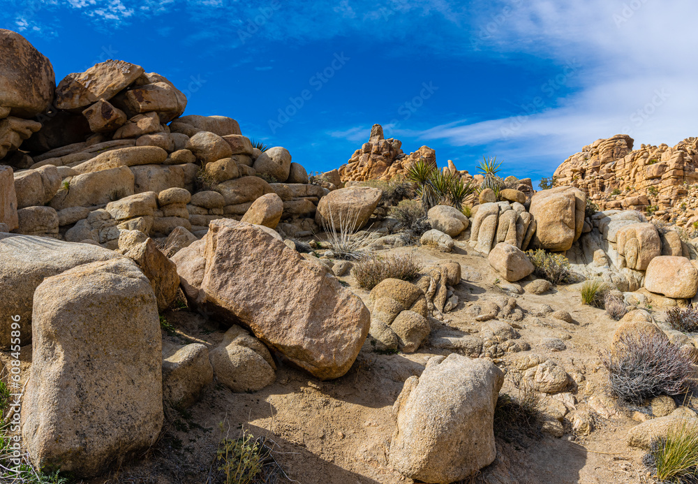 Rock Formations on The  Hidden Valley Trail, Joshua Tree National Park, California, USA