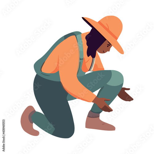 One person farmer character