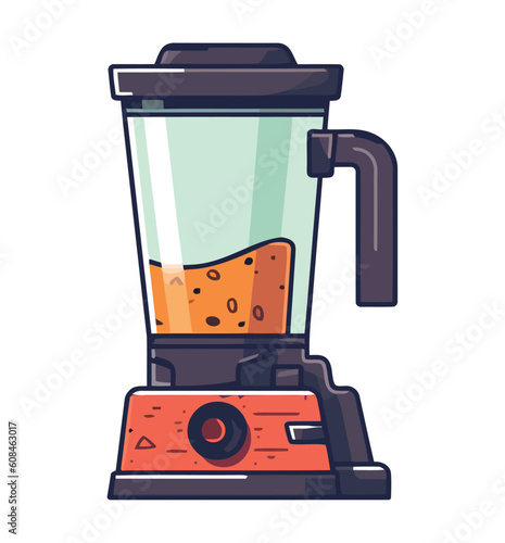 Fresh fruit drink in blender design