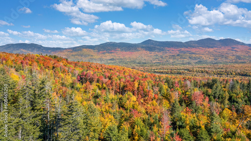 Beautiful autumn mountainside in the Carrabassett Valley - Maine