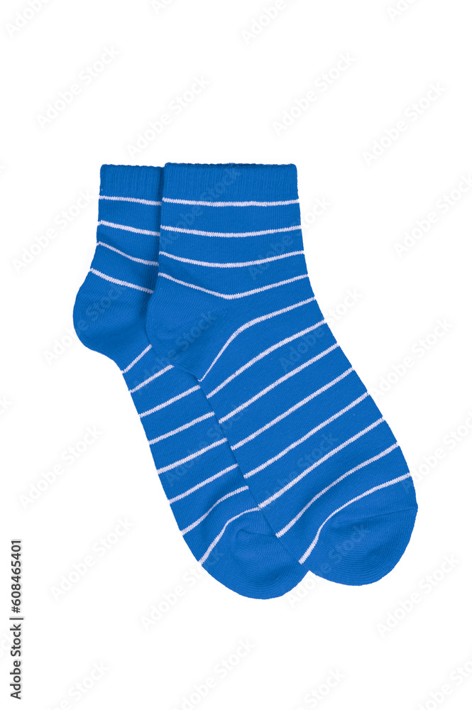 Blue socks isolated on white background Blue socks isolated on white background