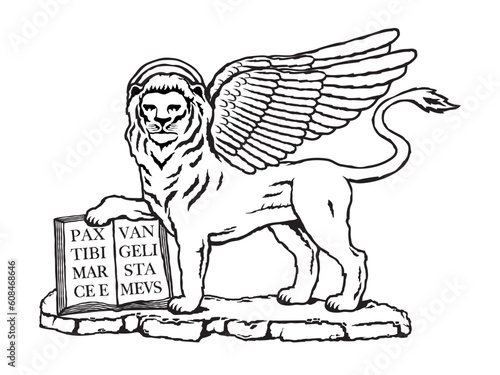 Vector illustration of the Lion of Saint Mark