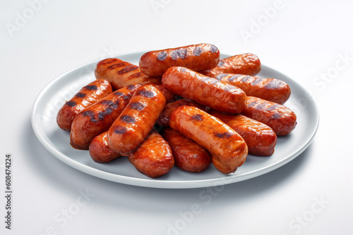 sausages on a plate