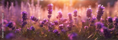 lavender flowers in the garden, AI design 
