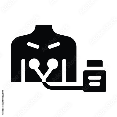 holter glyph icon illustration vector graphic