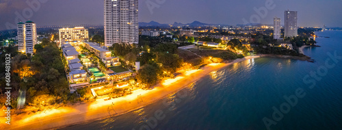 Aerial view of Na Jomtien, Pattaya City, Sattahip District, Chon Buri, Thailand photo