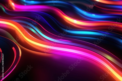 realistic background movement neon lights