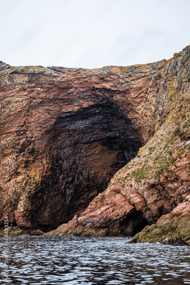 Cave of the Berlenga Islands in the Atlantic Ocean of Portugal.