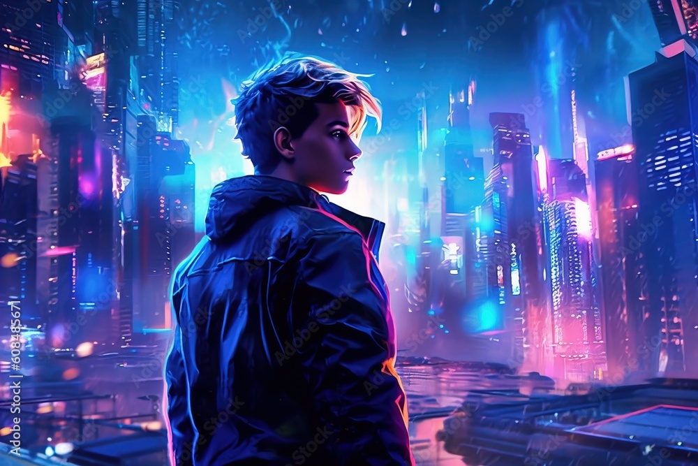 male background standing sci fi world male background standing sci fi world