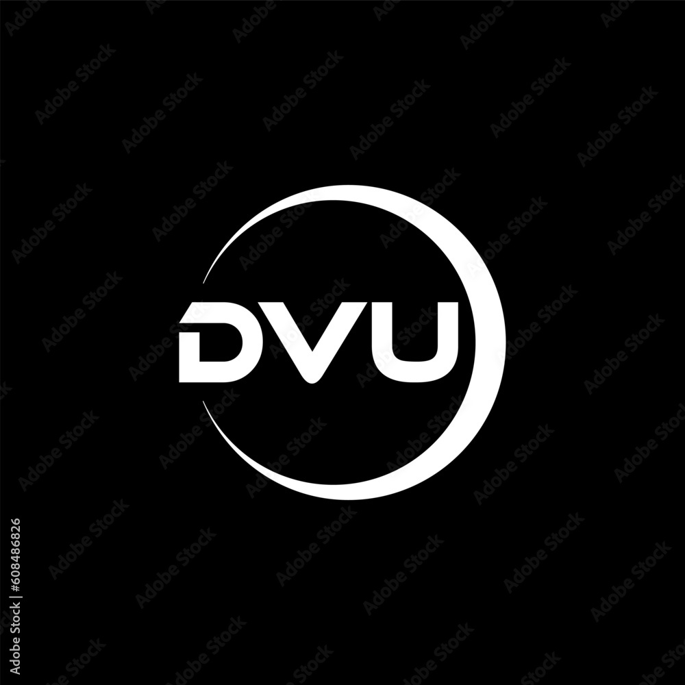 DVU letter logo design with black background in illustrator, cube logo, vector logo, modern alphabet font overlap style. calligraphy designs for logo, Poster, Invitation, etc. DVU letter logo design with black background in illustrator, cube logo, vector logo, modern alphabet font overlap style. calligraphy designs for logo, Poster, Invitation, etc.