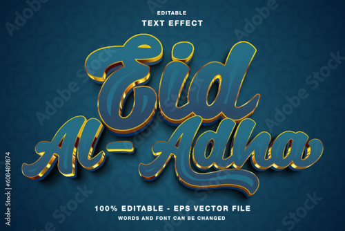 Eid al adha 3d style editable text effect