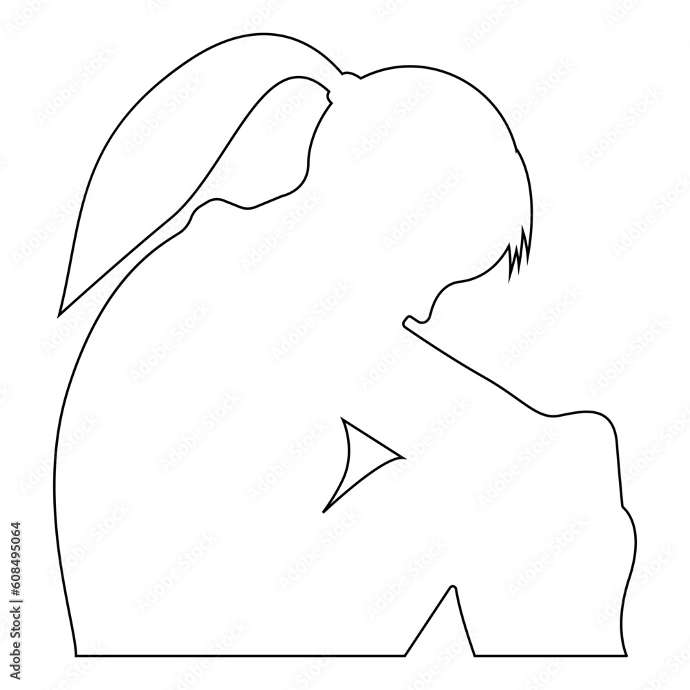 Fototapeta premium depression vector icon illustration