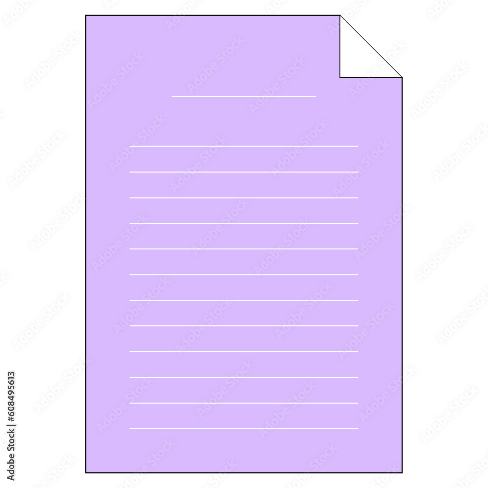 sheet of paper vector icon illustration