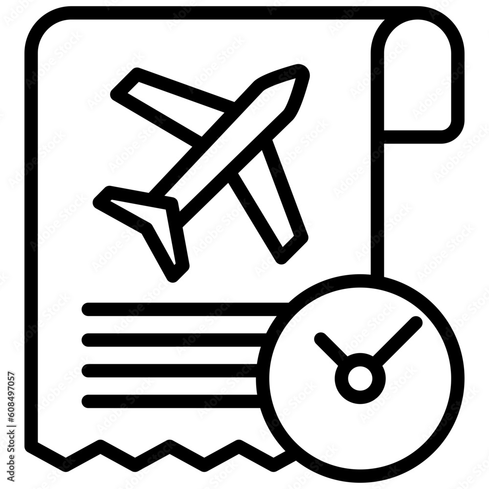 ticket icons, are often used in design, websites, or applications, banner, flyer to convey specific concepts related to vacations or tourism.