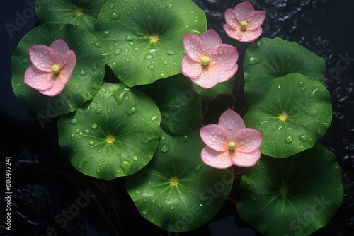 The top view is the beauty of the pink lotus flowers.