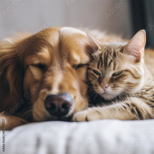 Amizade verdadeira entre cão e gato criado por IA