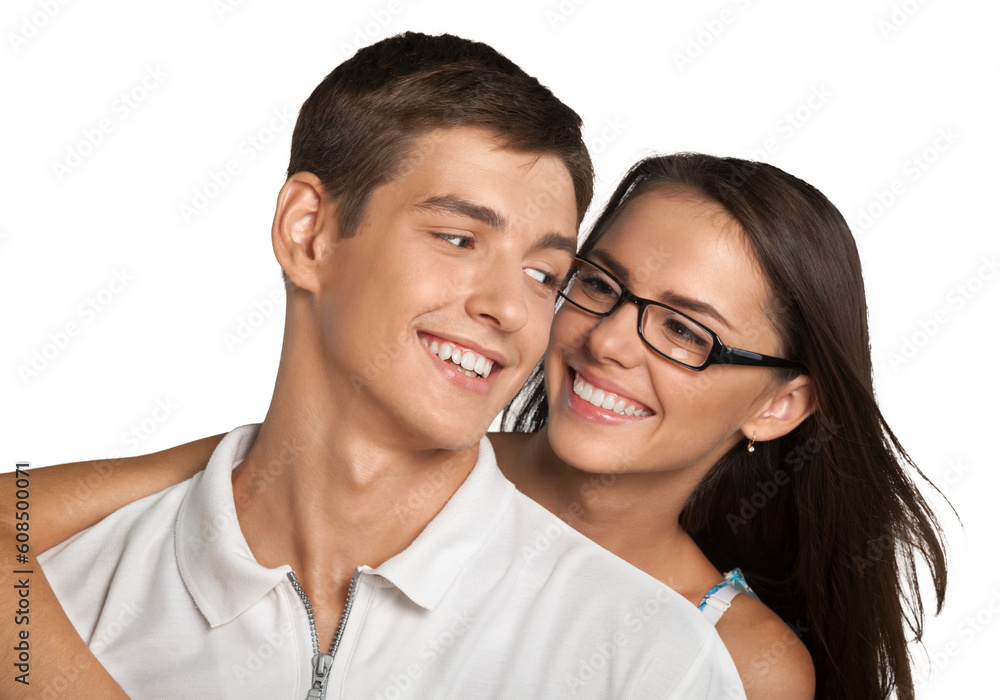 Portrait of Happy Smiling Young Couple Portrait of Happy Smiling Young Couple