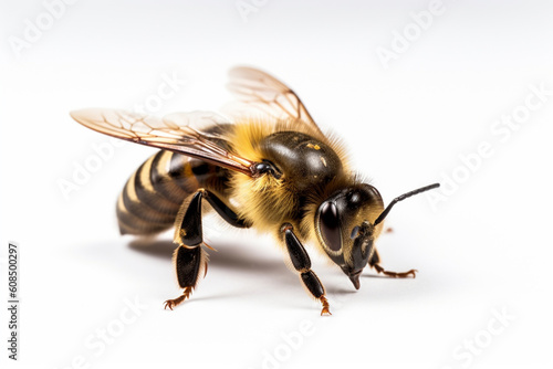 bee on white background © วรุตม์ ไชยรัตน์