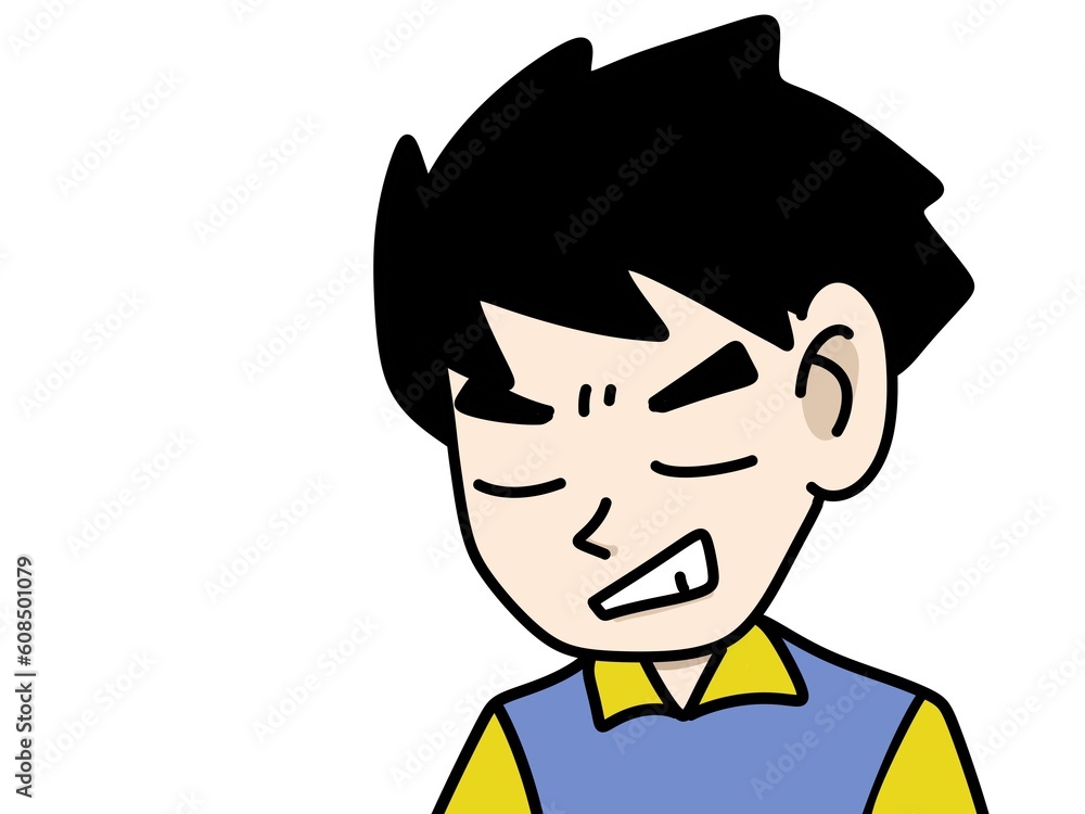 cute man cartoon on white background cute man cartoon on white background