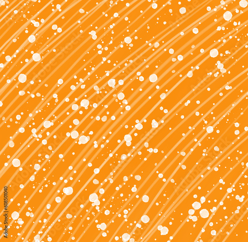 夏、水玉、明るい、水しぶき、オレンジ、白、背景素材