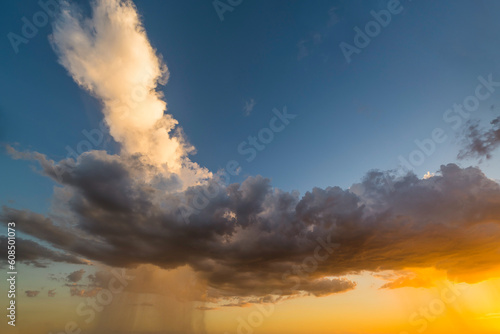 sunset sky above the storm 