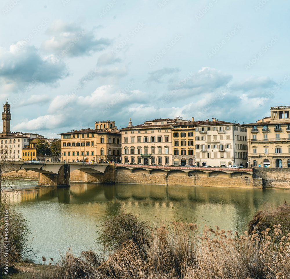 View of Florence city and Arno River