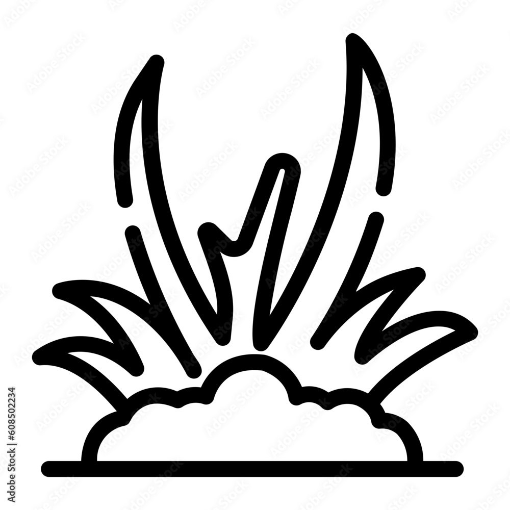 grass Line Icon grass Line Icon