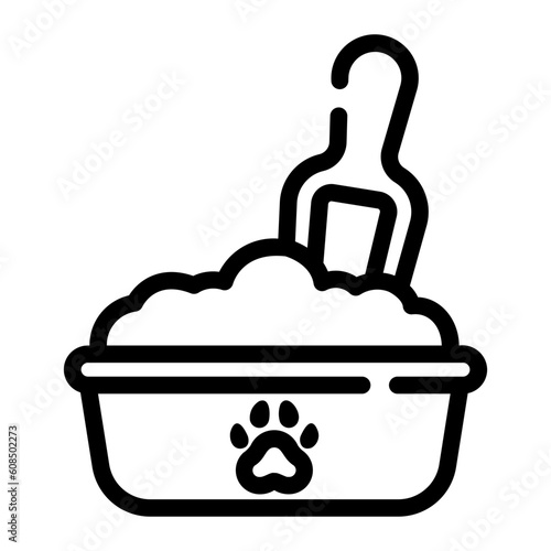 pet toilet Line Icon