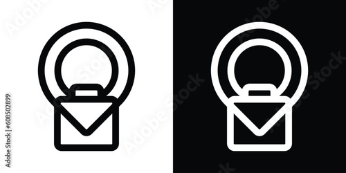 Job search logo design minimalist icon vector illustration