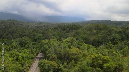 The aerial view of Kaeng Tana National Park in Thailand photo