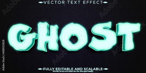 Ghost text effect, editable horror and cartoon text style