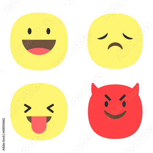 World emoji day vector design decoration. World emoji day text with group of funny emojis in different facial expressions in empty space for design and decoration. Vector illustration.