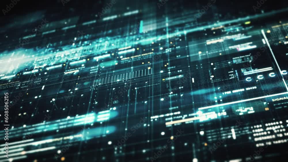 Advance data matrix, telemetry and encrypt numbers simulation user interface display in cyber space abstract de-focus environment background Advance data matrix, telemetry and encrypt numbers simulation user interface display in cyber space abstract de-focus environment background