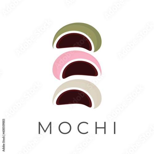 Japanese Mochi Simple Illustration Logo