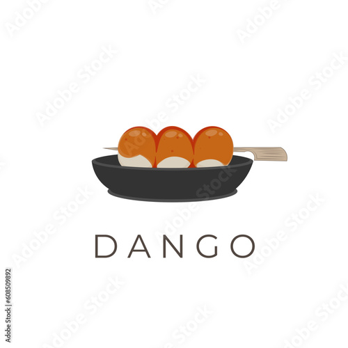 Logo Illustration of Japanese Dango Cake Ready to Serve photo