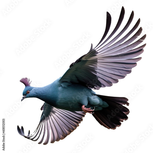 Blue Crowned Pigeon Bird isolated photo