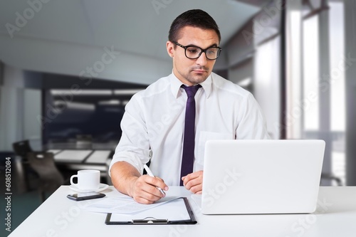 Young business man employee working