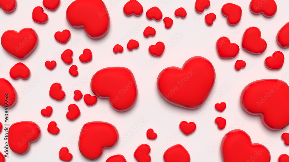 Many Hearts Wallpaper
3D Heart Valentine in love