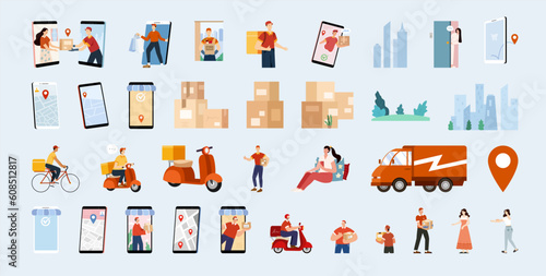 Delivery service element set