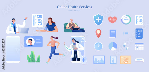 Online health service element set