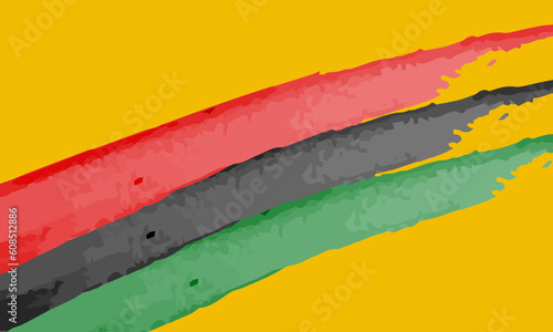 Juneteenth background with watercolor stroke. Vector illustration