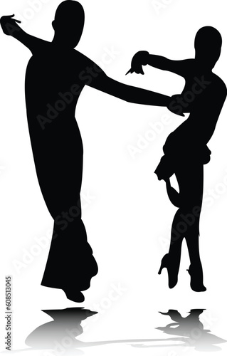 dance silhouette 3 - vector