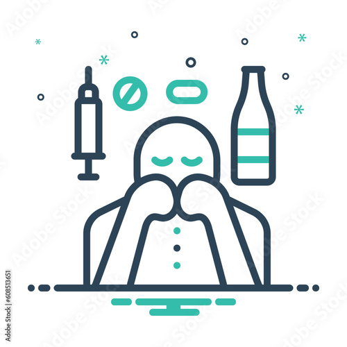 Mix icon for addiction 