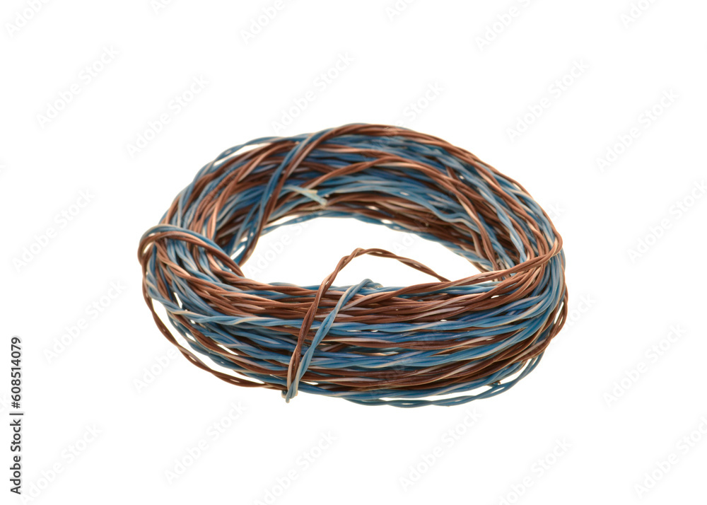 electric wire isolated on white background electric wire isolated on white background