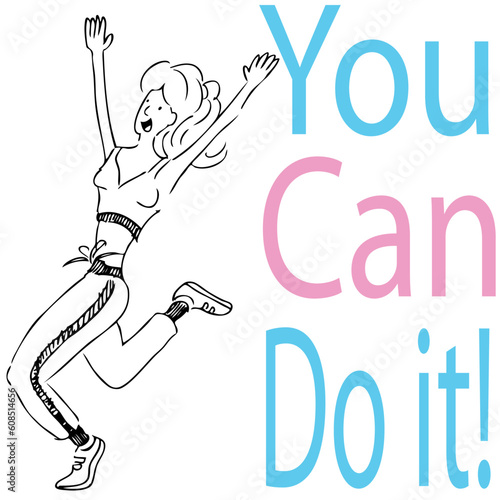 An image of a woman running with joy.